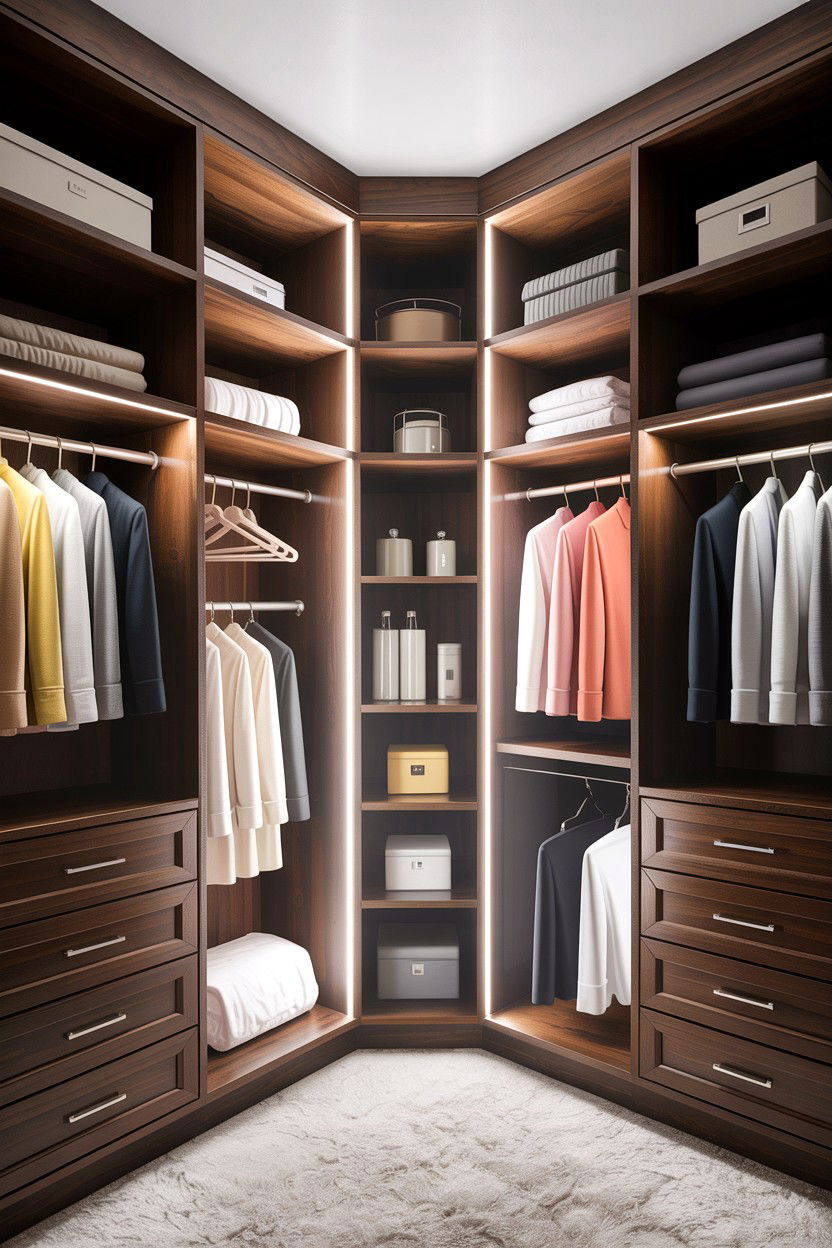 Integrated Wardrobe Lighting - 30 dust-free bedroom ideas