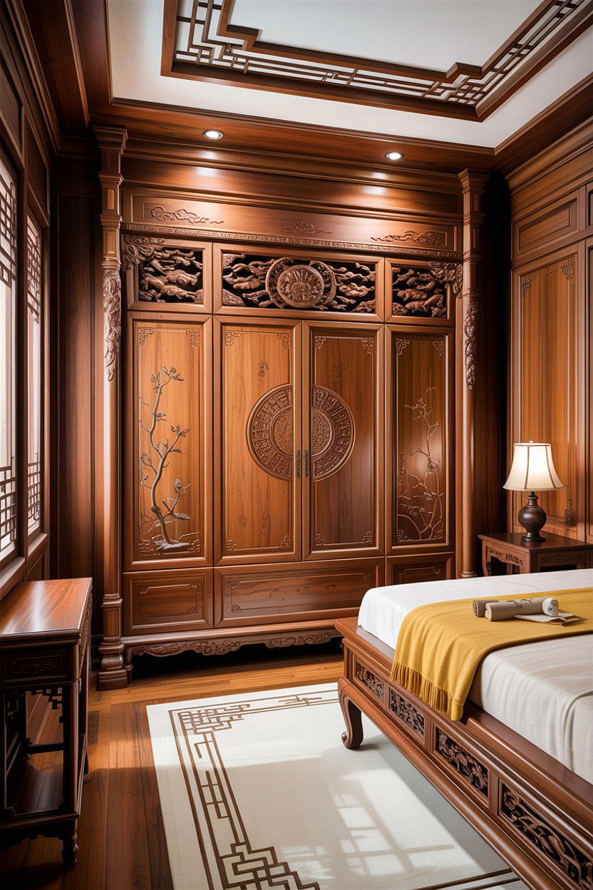 Intricate Wood Carving Bedroom - 30 Chinese bedroom ideas