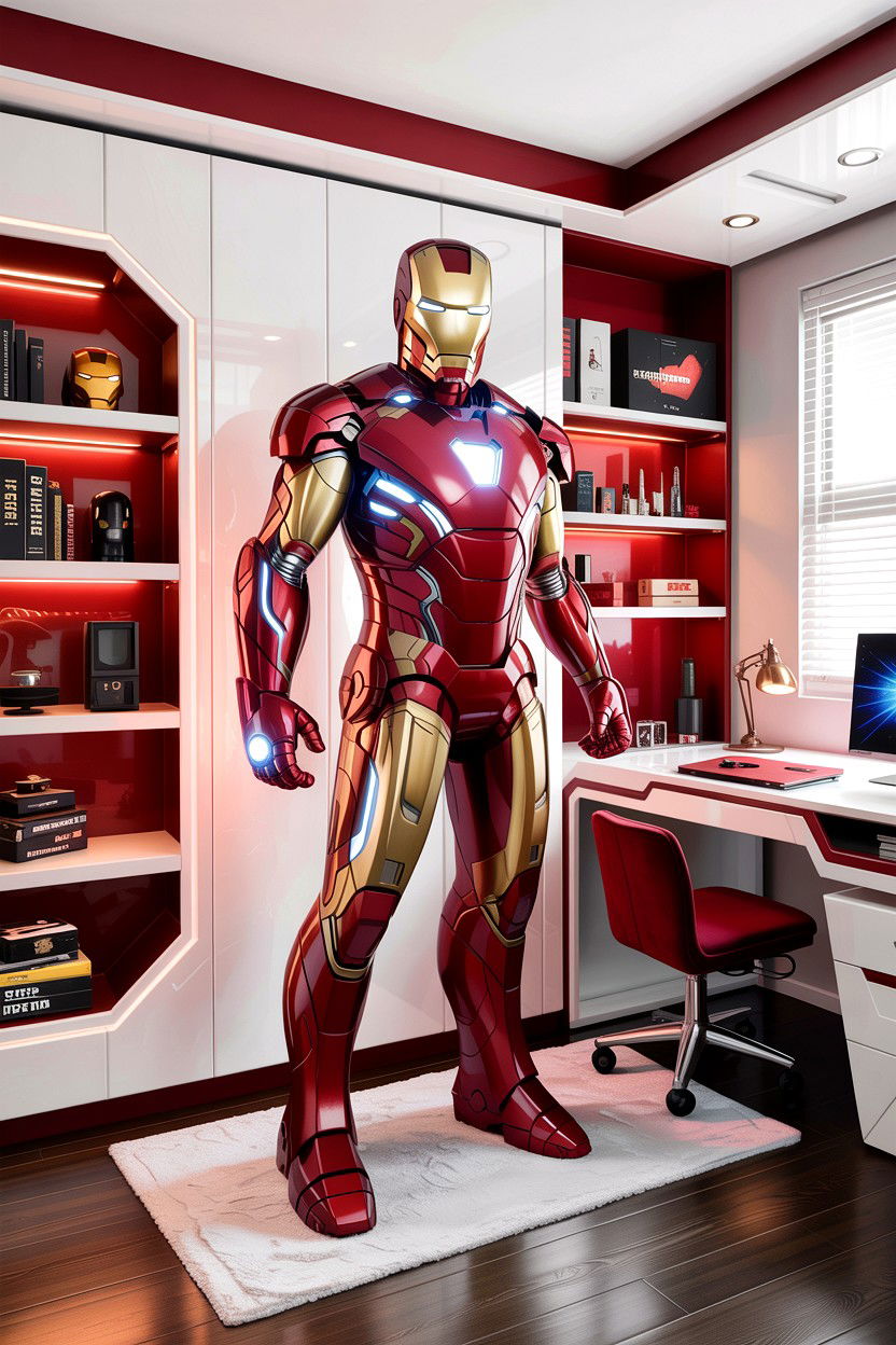 Iron Man bedroom - 30 comic book bedroom ideas