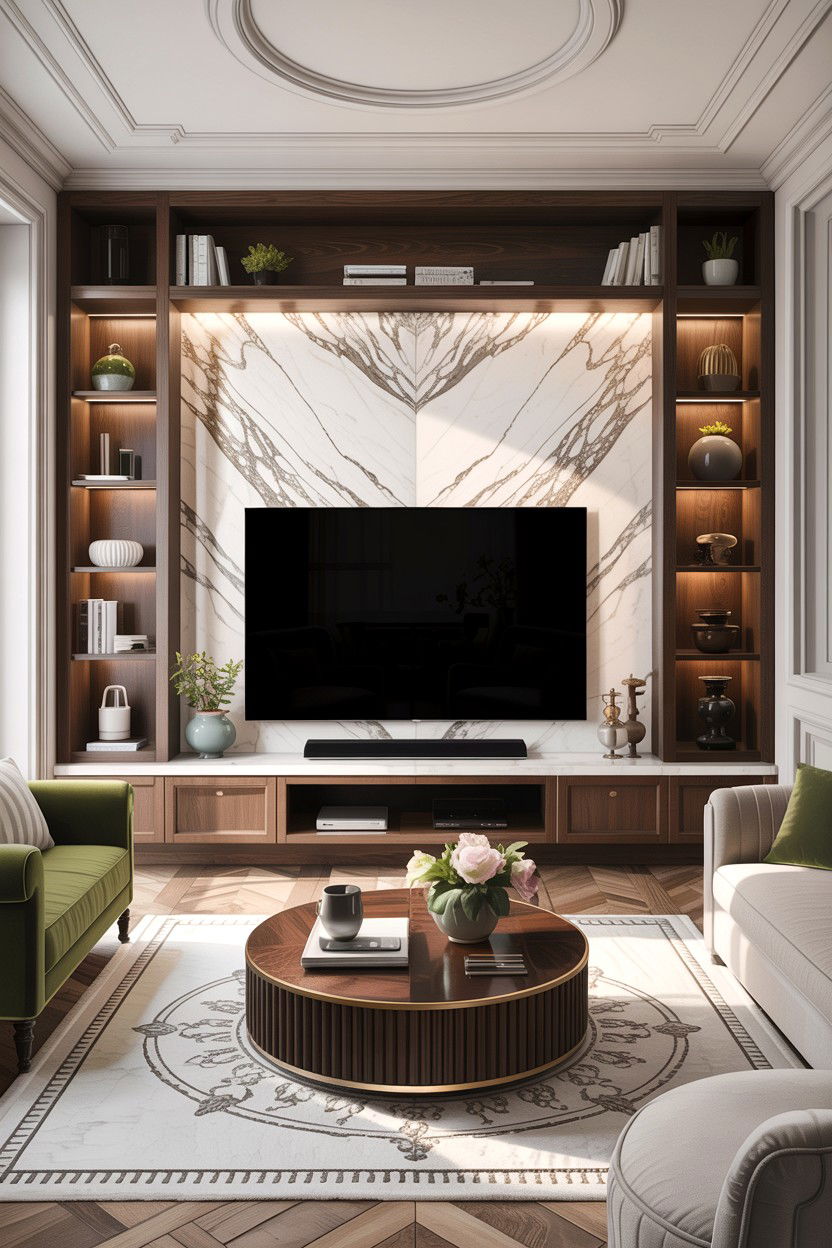 Italian TV Wall - 30 living room Italian furniture ideas