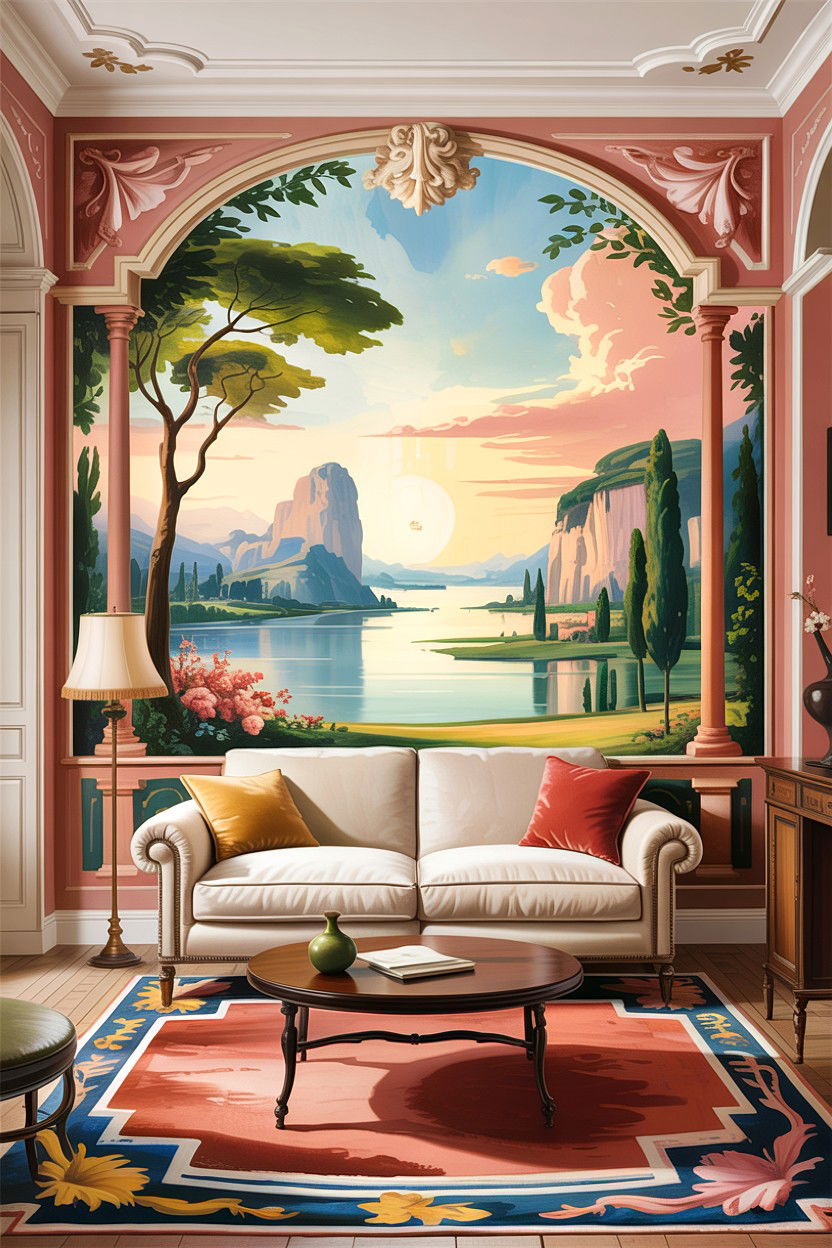 Italian fresco living room - 30 Italian living room ideas