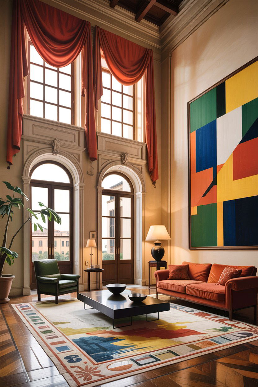 Italian high ceiling living room - 30 Italian living room ideas