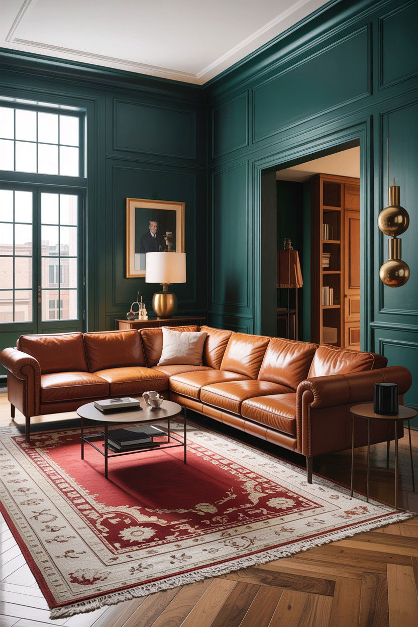 Italian leather sofa living room - 30 Italian living room ideas