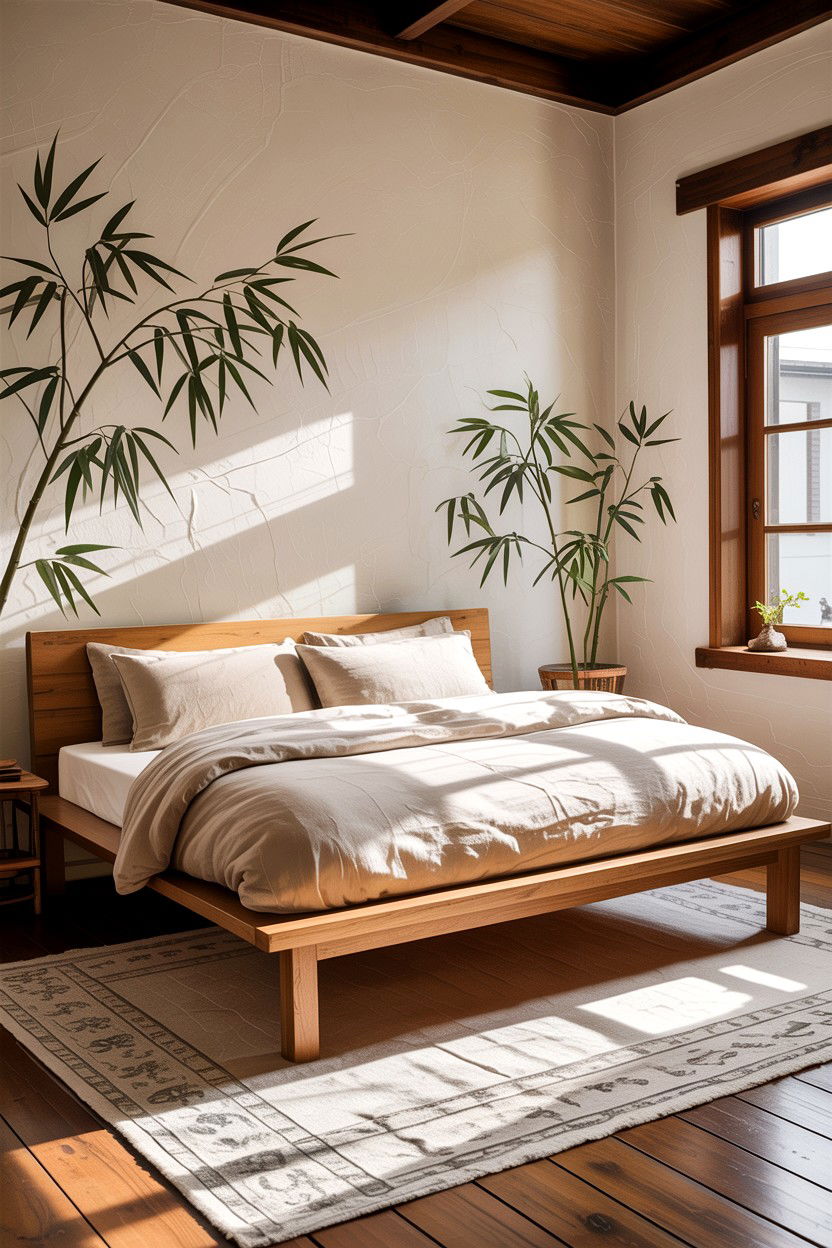 Japandi Bed Frame - 30 california king beds