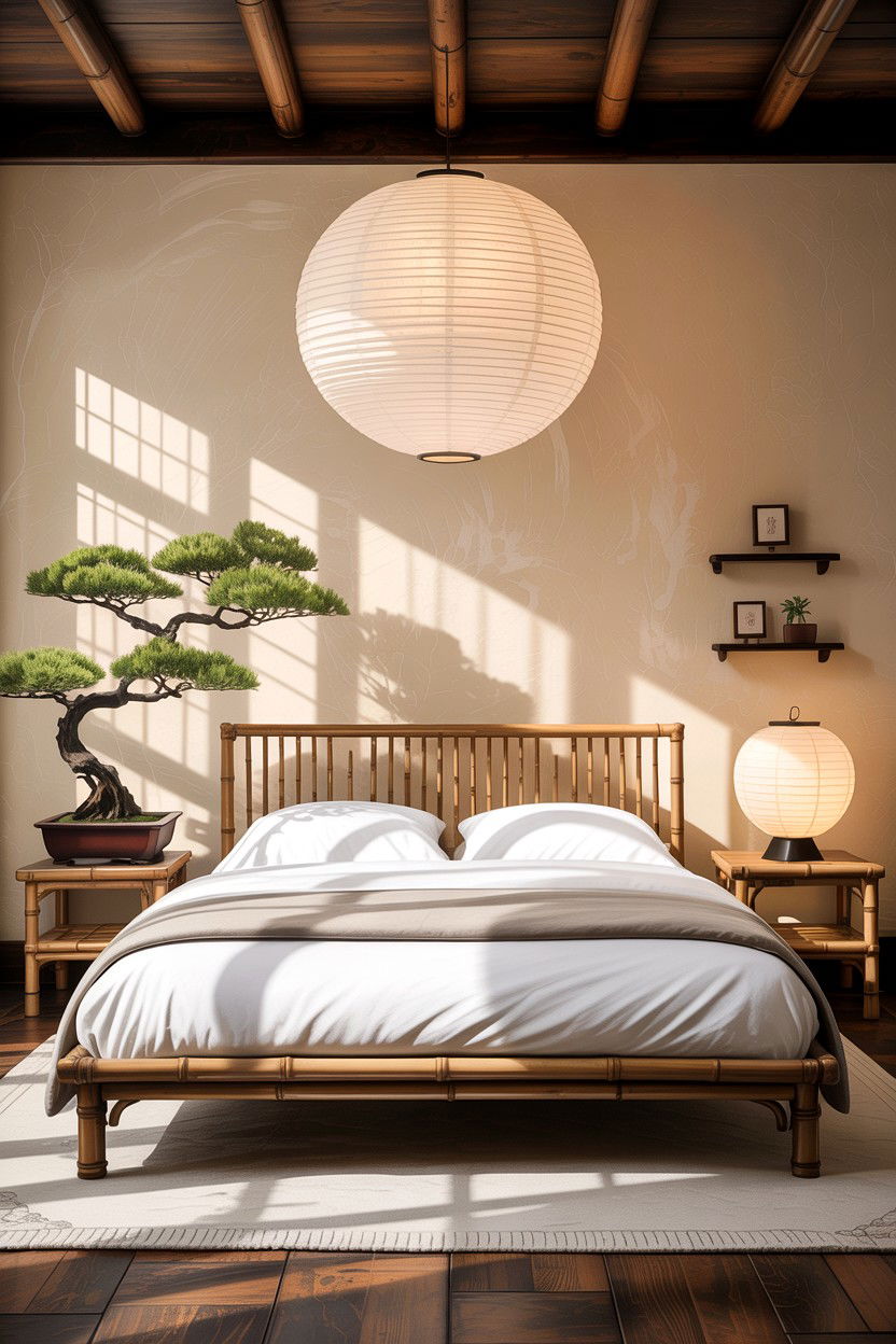 Japandi Beige Bedroom - 30 warm beige bedroom ideas