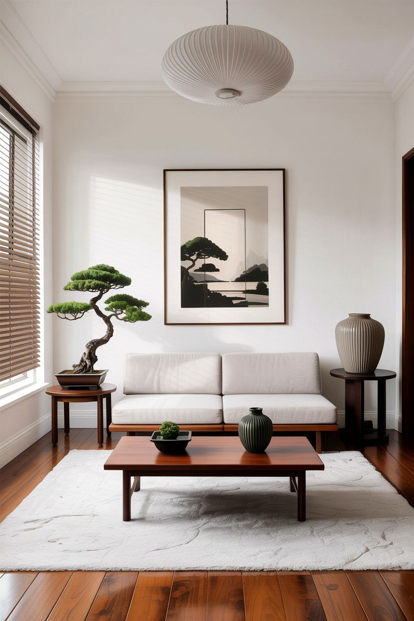 Japandi Living Room - 30 scandinavian white living room ideas