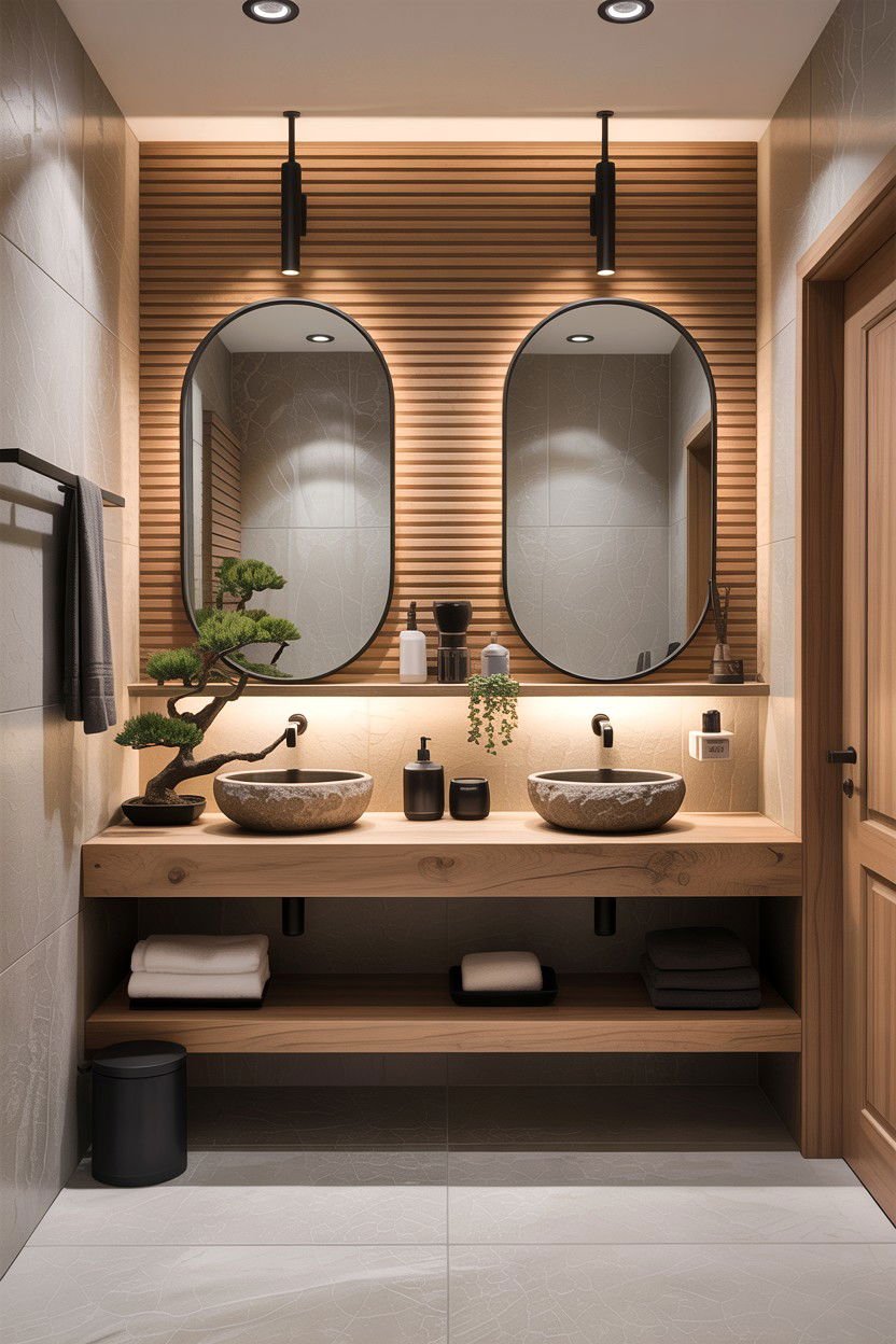 Japandi Style Bathroom - 30 designer bathroom ideas