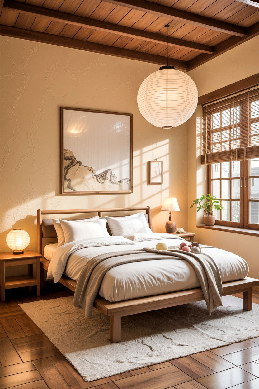 Japandi cream bedroom - 30 warm cream bedroom ideas