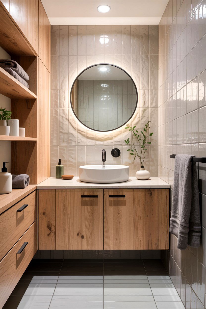 Japandi style bathroom - 30 bathroom design ideas