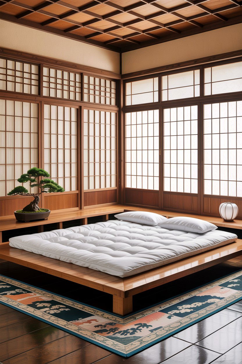 Japanese Floor Bed Setup - 30 bedroom bed ideas