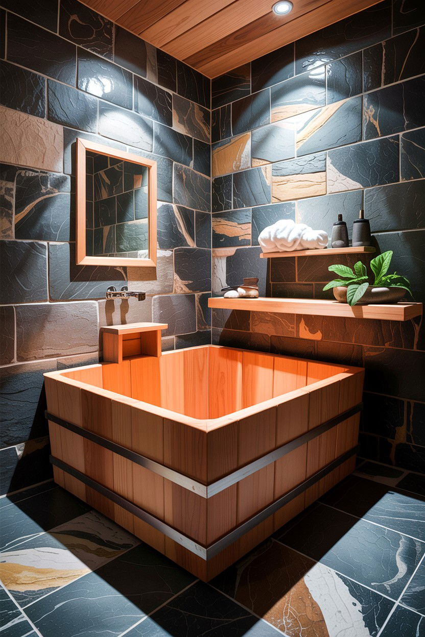 Japanese Soaking Tub - 30 spacious bathroom ideas