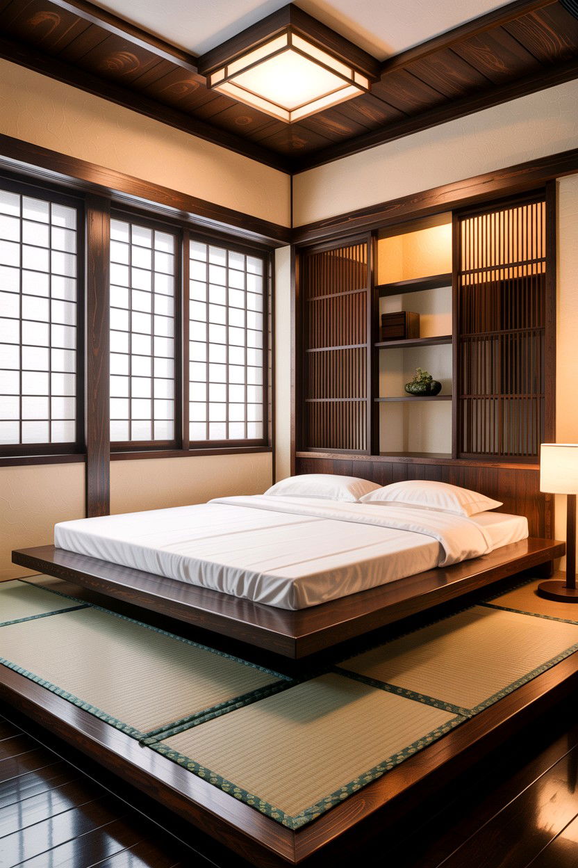 Japanese Style Floating Bed - 30 bedroom floating bed ideas