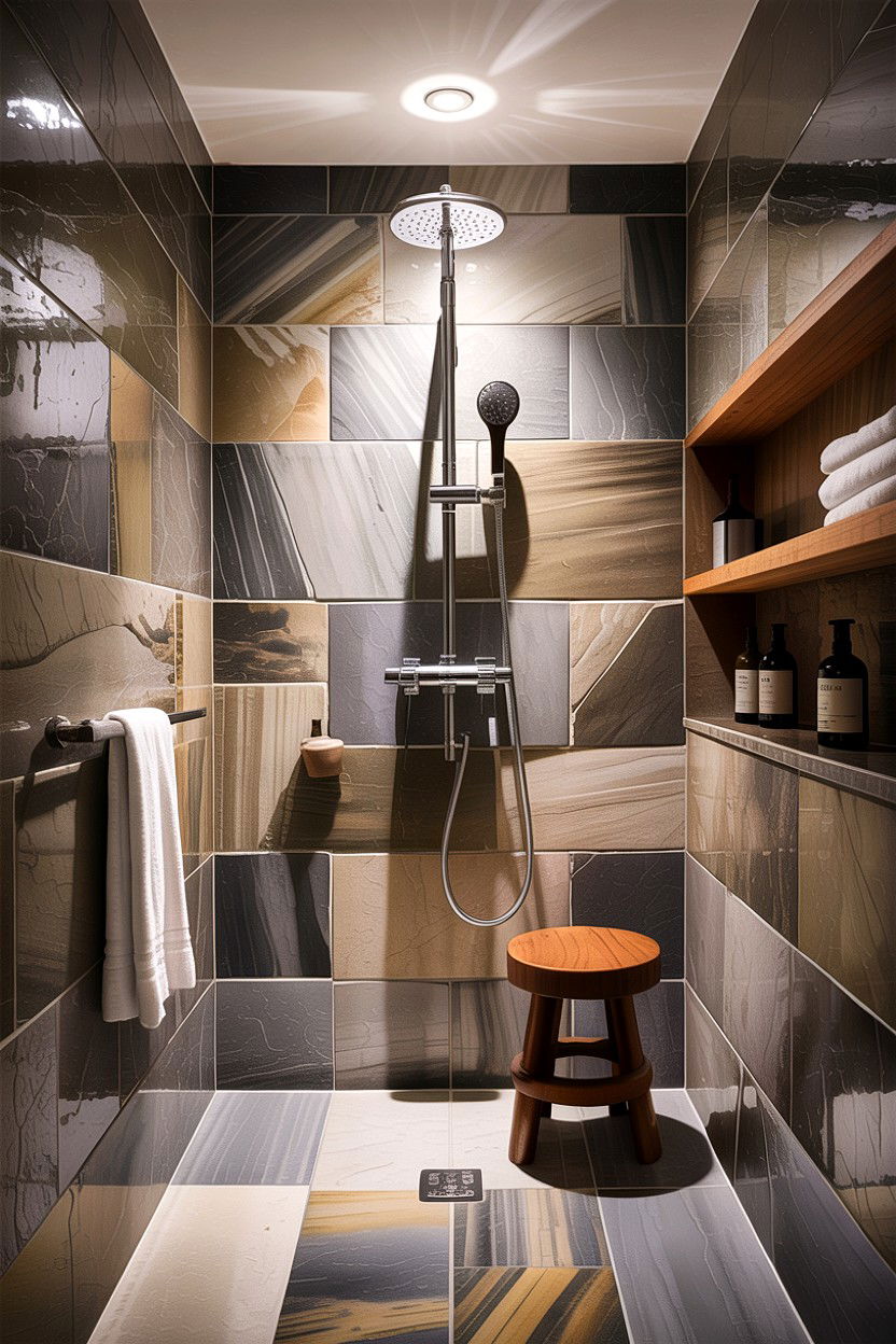 Japanese minimalist shower - 30 Asian bathroom ideas