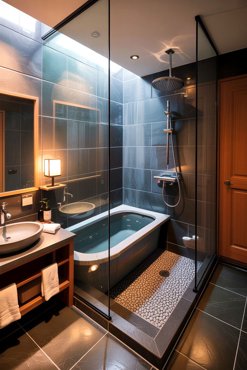 Japanese wet room - 30 Asian bathroom ideas