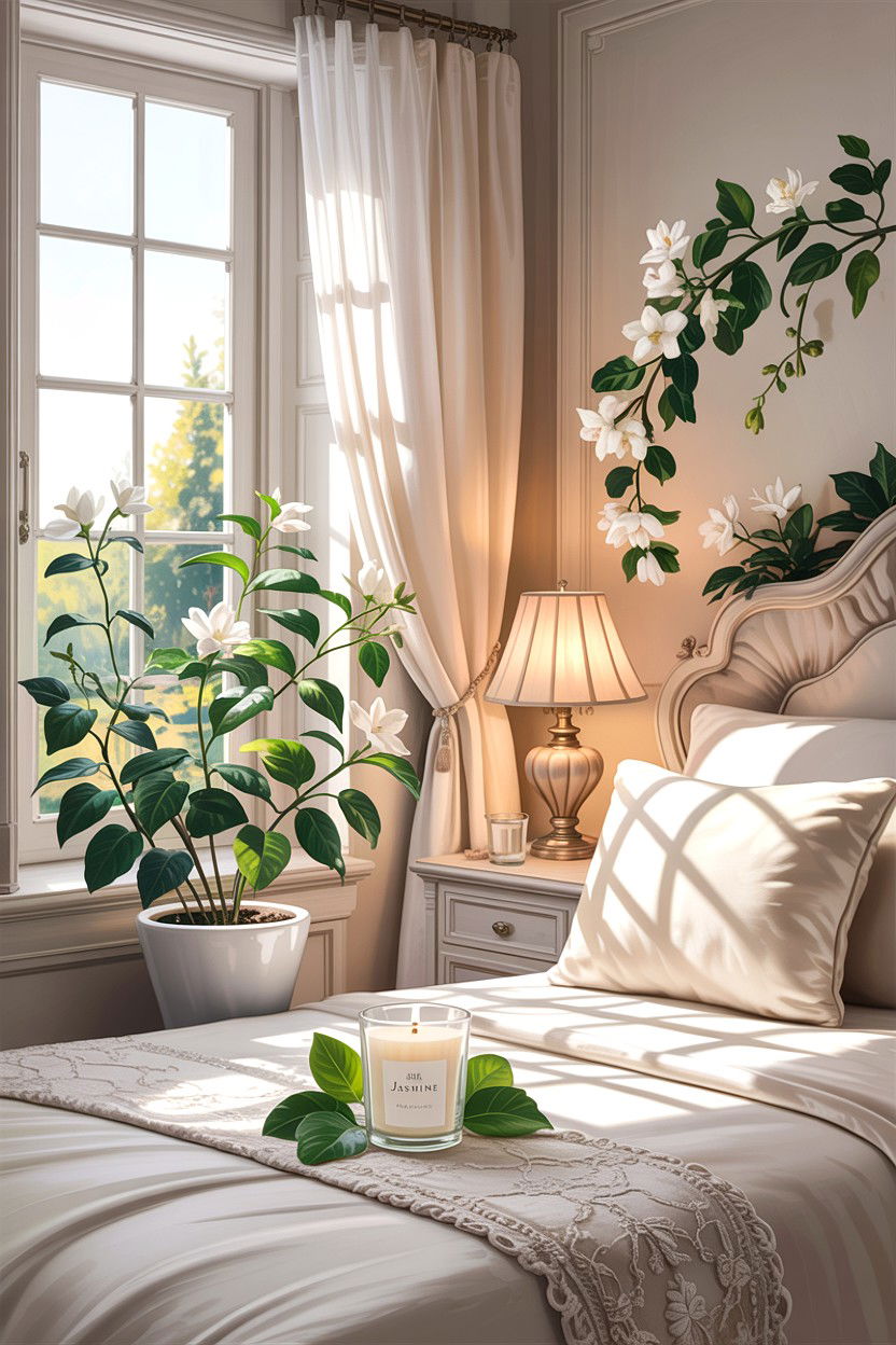 Jasmine Scented Bedroom - 30 bedroom aromatherapy ideas