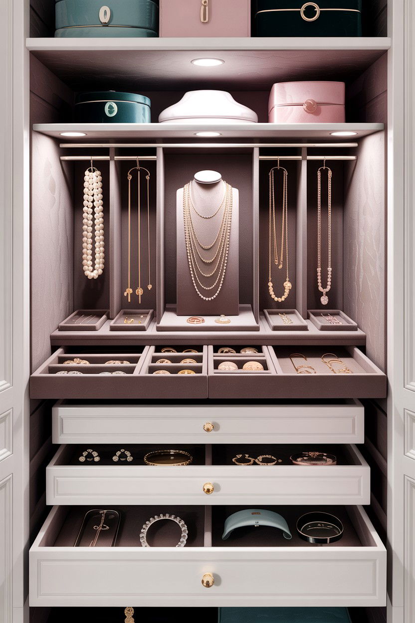Jewelry organizer closet - 30 bedroom closet systems