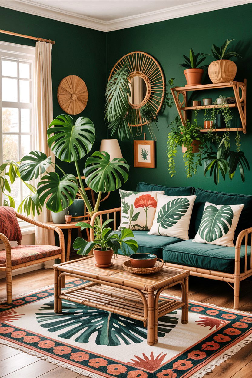 Jungalow living room - 30 bohemian living room ideas