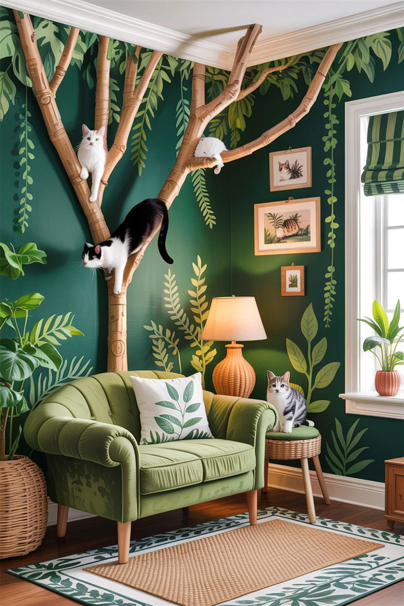 Jungle Cat Room - 30 cat bedroom ideas