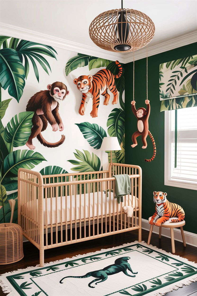 Jungle Nursery - 30 infant bedroom ideas