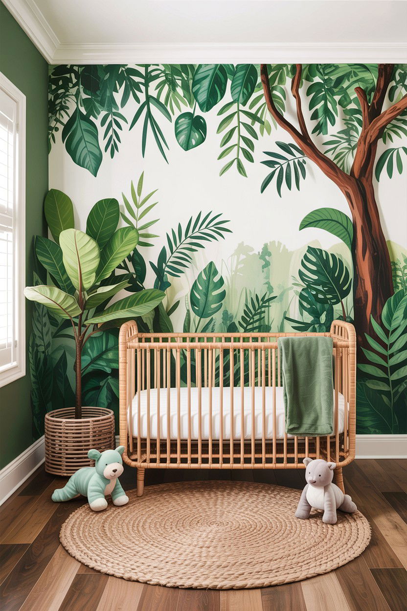 Jungle theme nursery - 30 kids bedroom ideas
