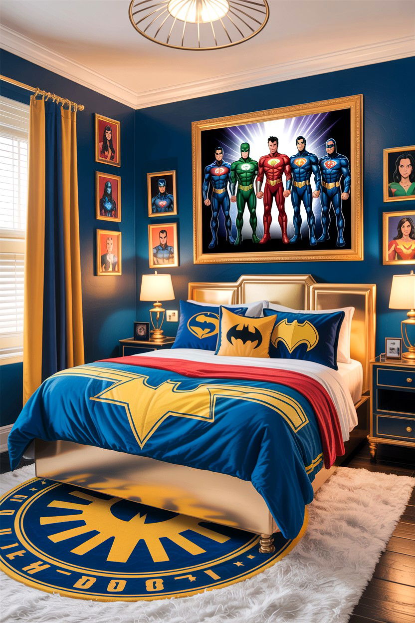 Justice League bedroom - 30 comic book bedroom ideas