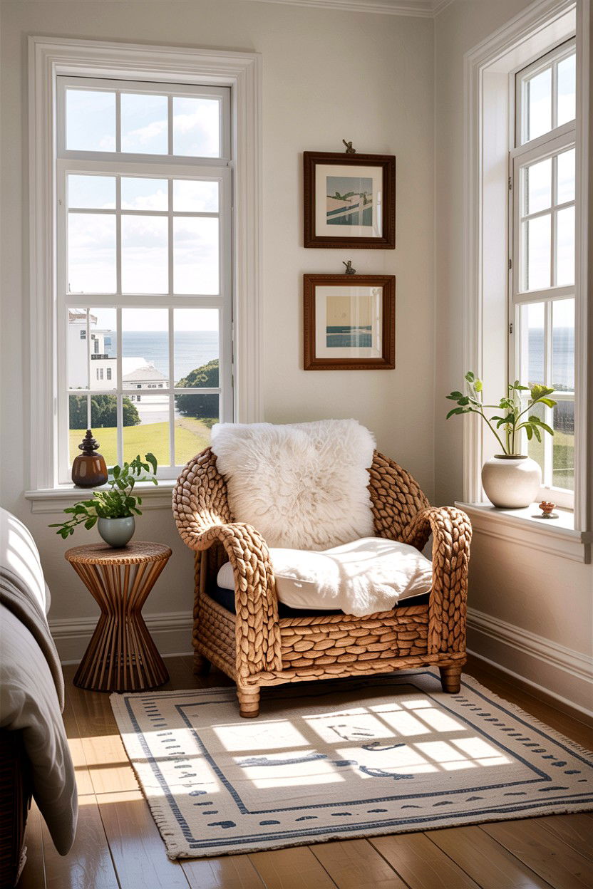 Jute Accent Chair - 30 jute bedroom ideas