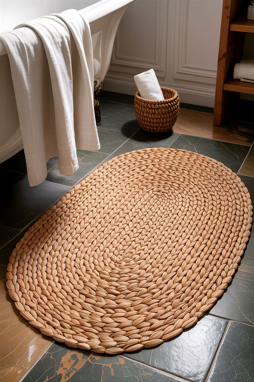 Jute Bath Mat - 30 bath mat ideas