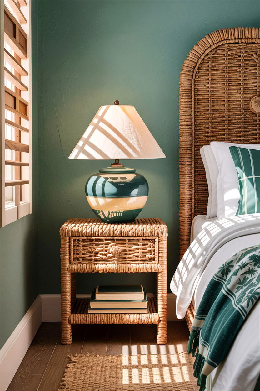 Jute Bedside Table - 30 jute bedroom ideas