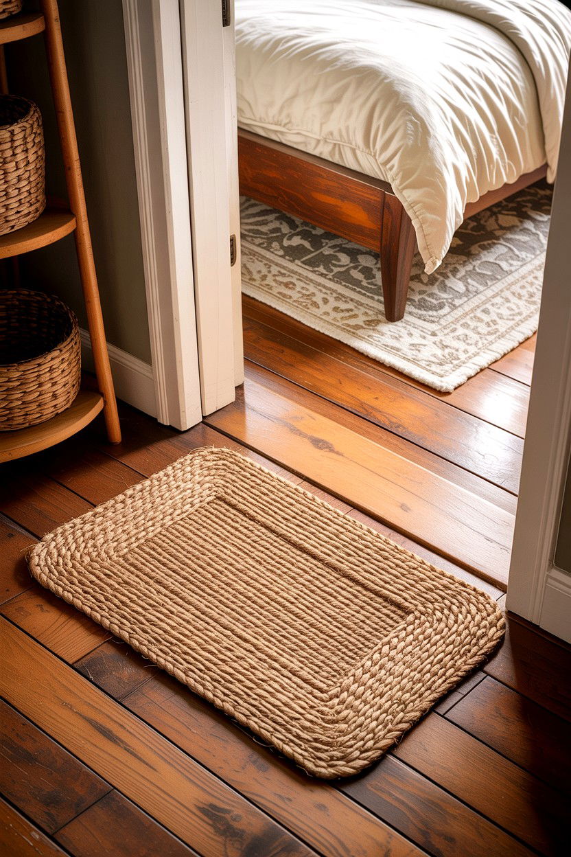 Jute Door Mat - 30 jute bedroom ideas