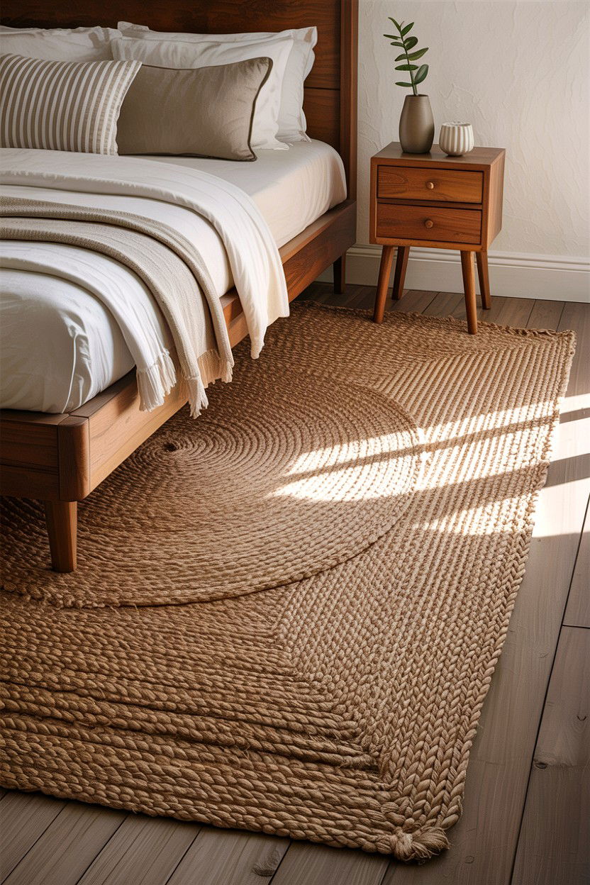 Jute Rug - 30 jute bedroom ideas