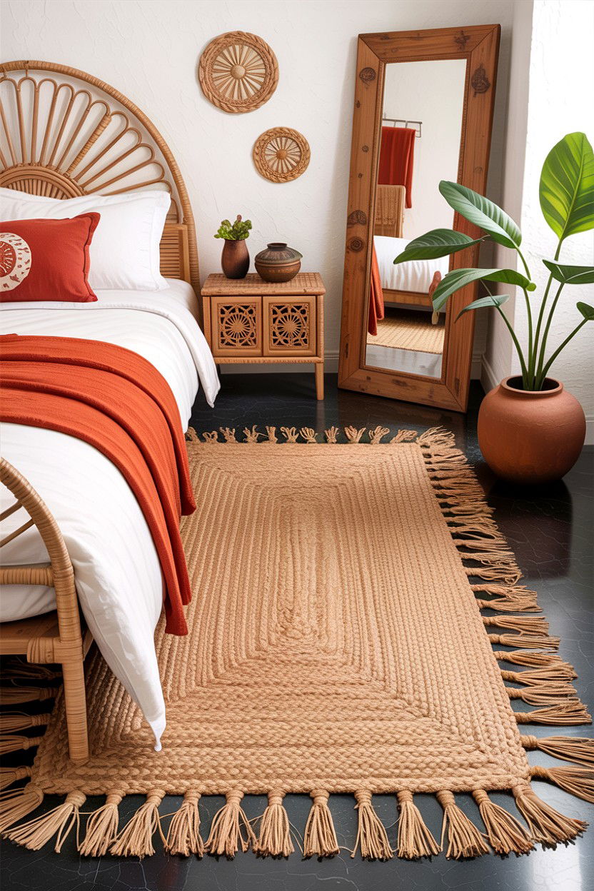 Jute Rug With Tassels - 30 bedroom jute rugs