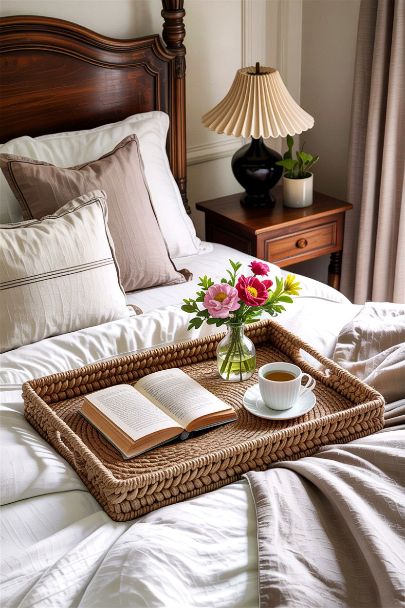 Jute Tray - 30 jute bedroom ideas