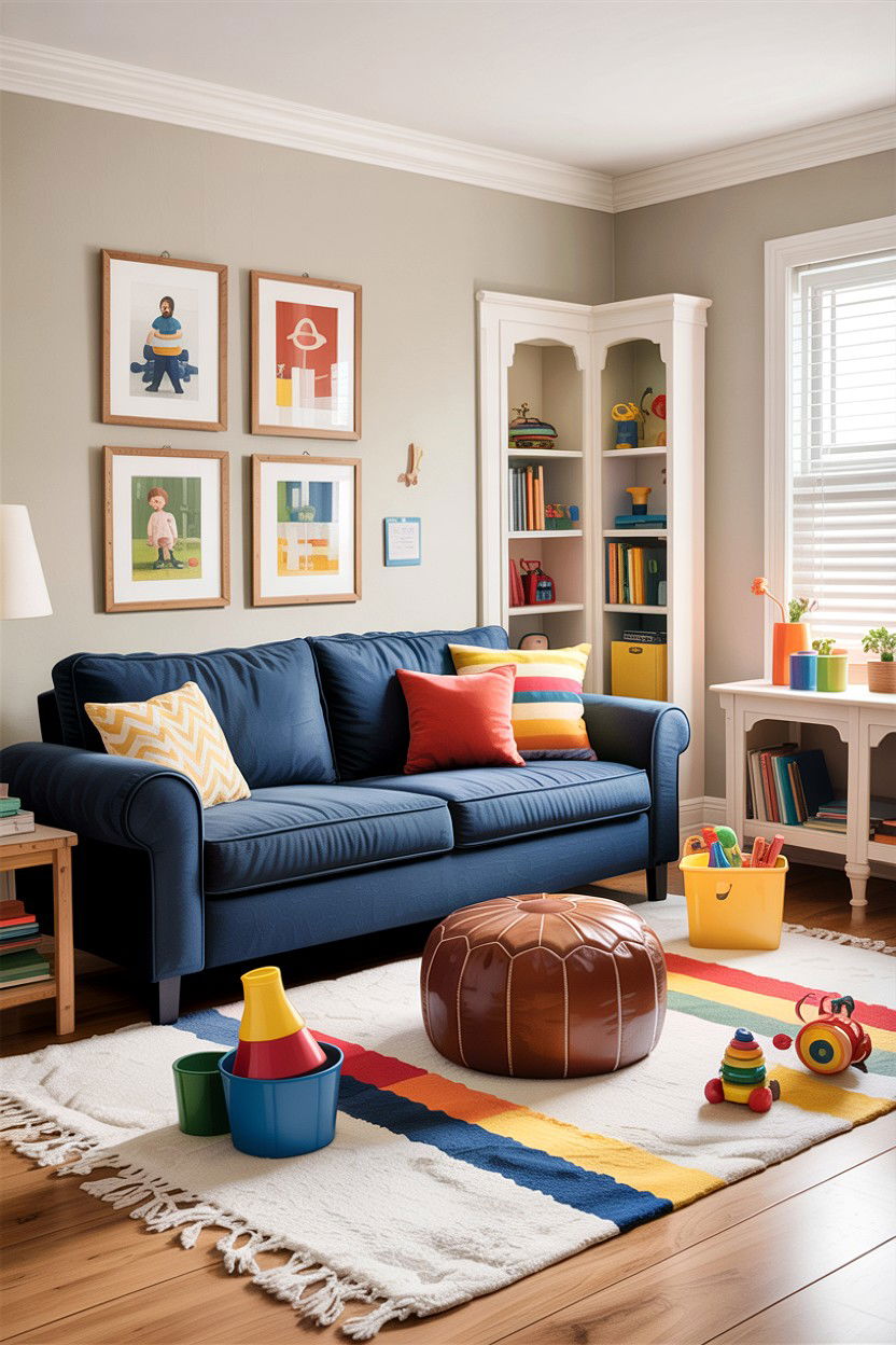 Kid friendly living room - 30 family living room ideas