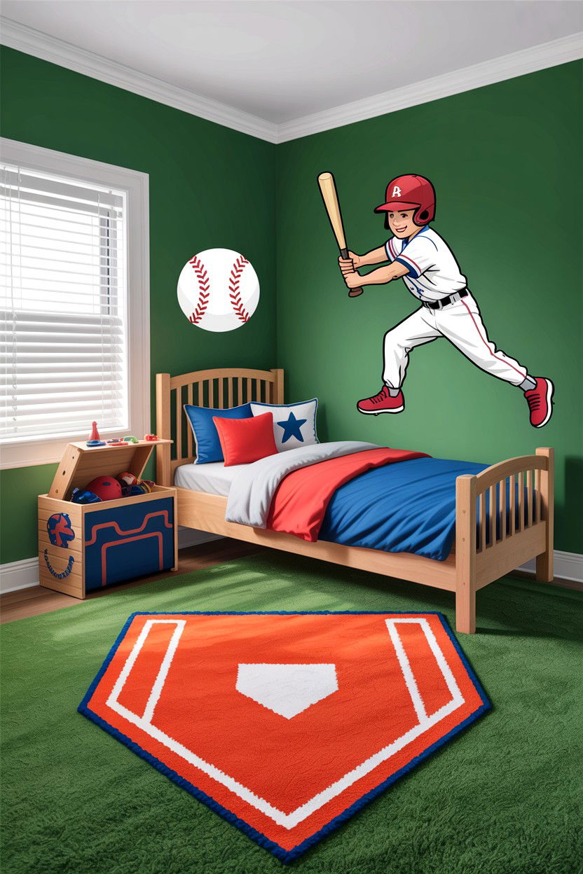 Kids Baseball Bedroom - 30 baseball bedroom ideas