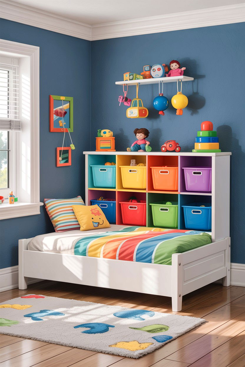 Kids Cubby Headboard - 30 bedroom storage headboards
