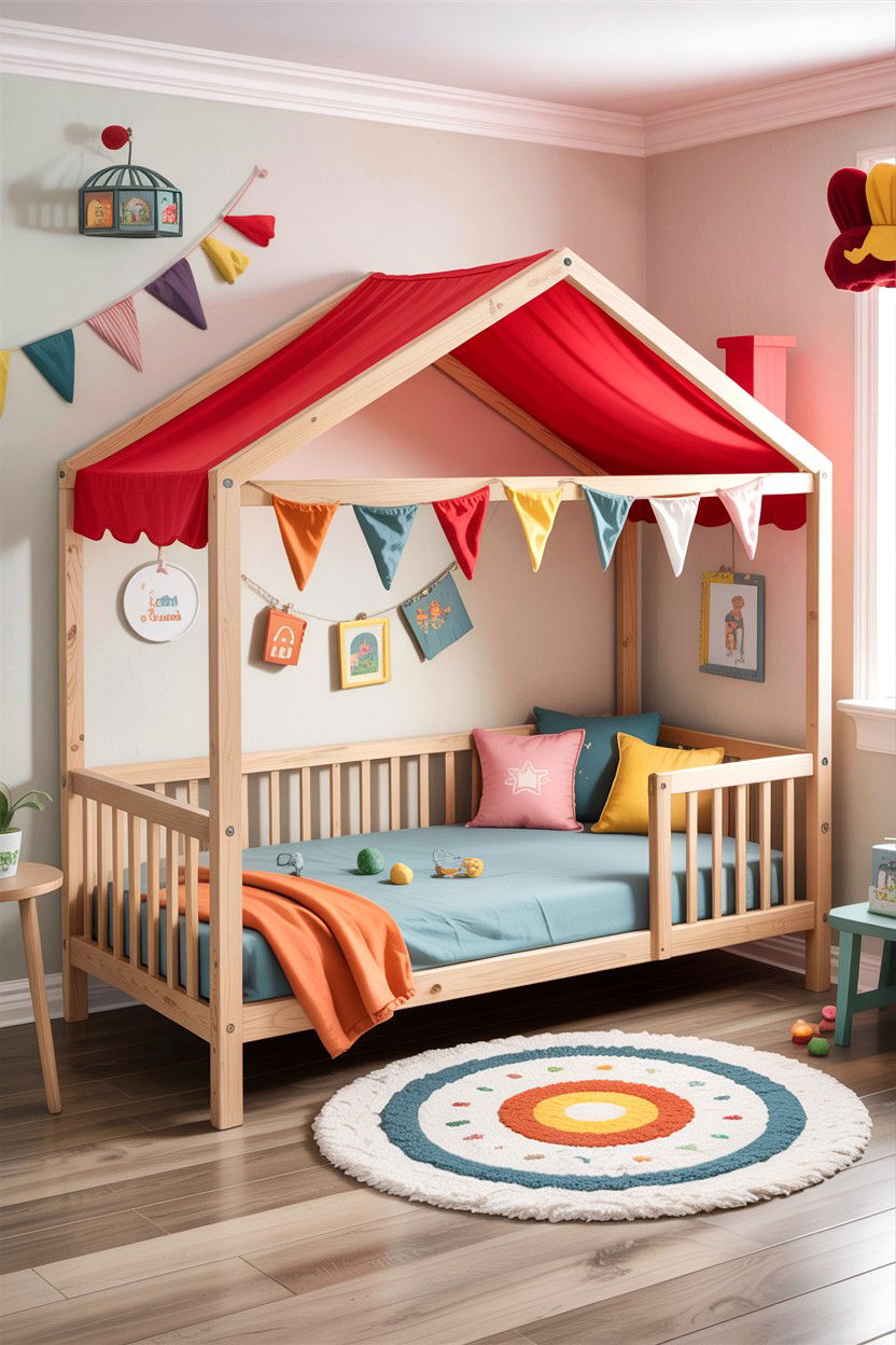 Kids House Frame Canopy Bed - 30 canopy bed ideas