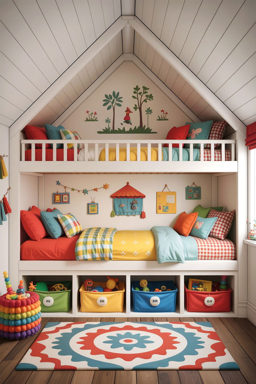Kids attic bedroom - 30 attic bedroom ideas