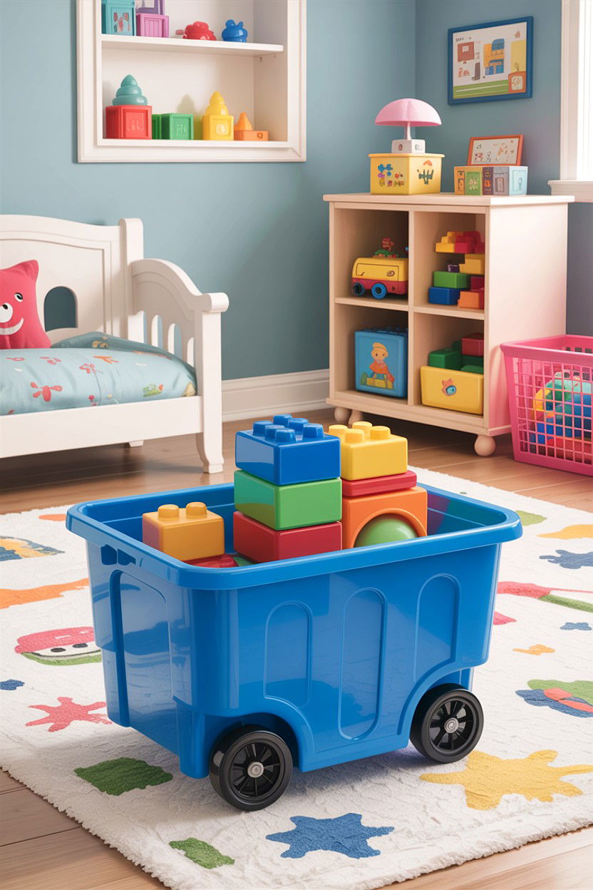 Kids toy storage bin - 30 bedroom under bed storage ideas