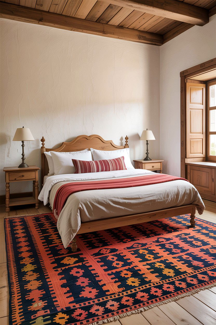 Kilim Rug Bedroom - 30 Turkish bedroom ideas