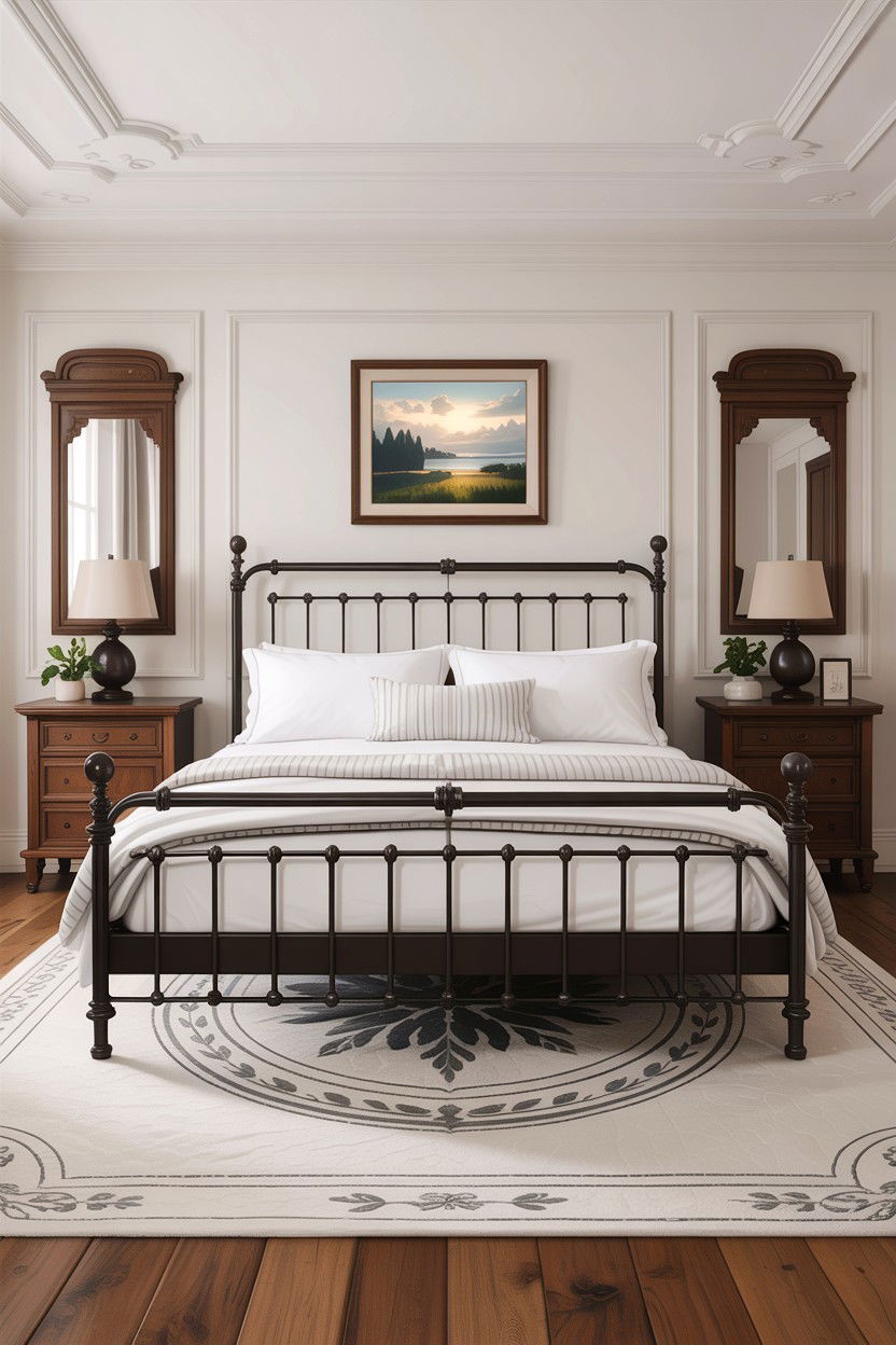 King size iron bed - 30 bedroom iron beds