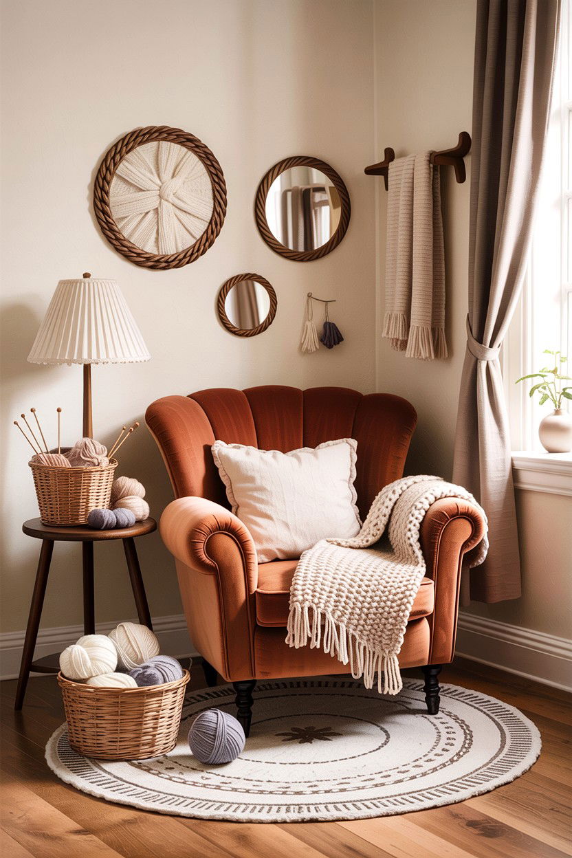 Knitting corner in bedroom - 30 bedroom craft corner ideas