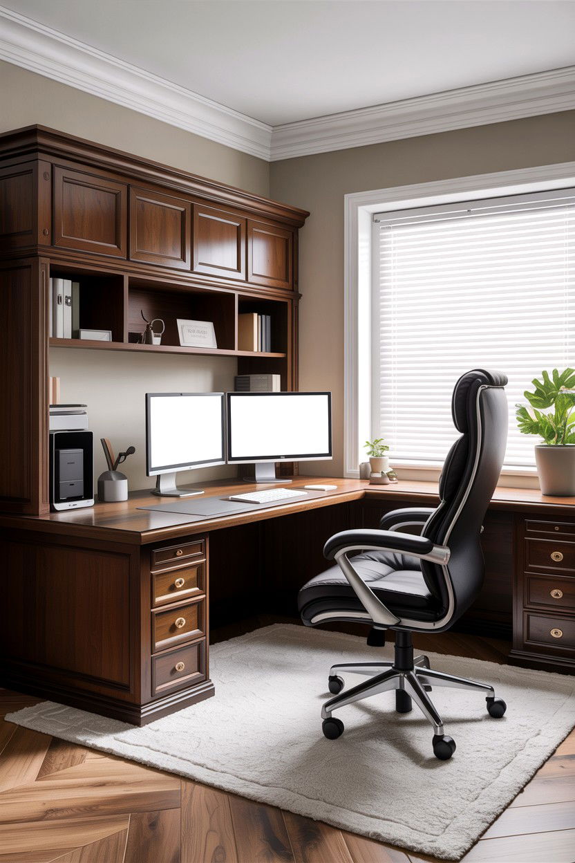 L Shaped Desk - 30 bedroom study desk ideas