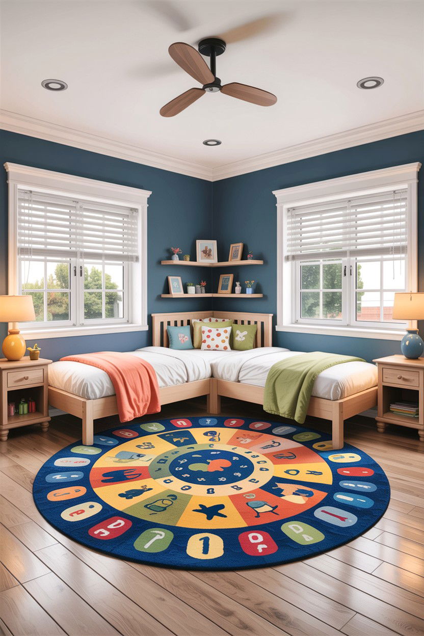 L Shaped Shared Bedroom Layout - 30 boy and girl shared bedroom ideas