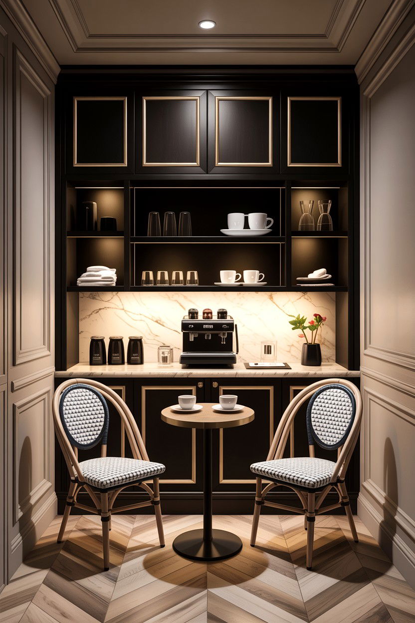 L shaped bedroom with coffee bar - 30 L-shaped bedroom ideas