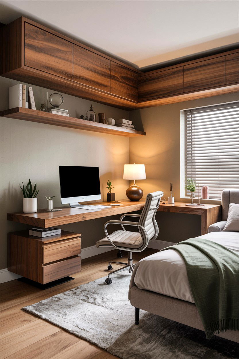 L shaped bedroom with desk - 30 L-shaped bedroom ideas