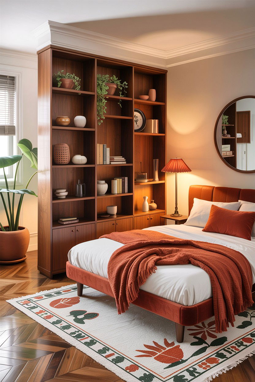 L shaped bedroom with room divider - 30 L-shaped bedroom ideas