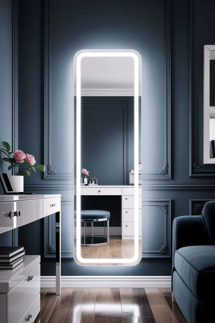 LED Lighted Full Length Mirror - 30 bedroom full length mirrors