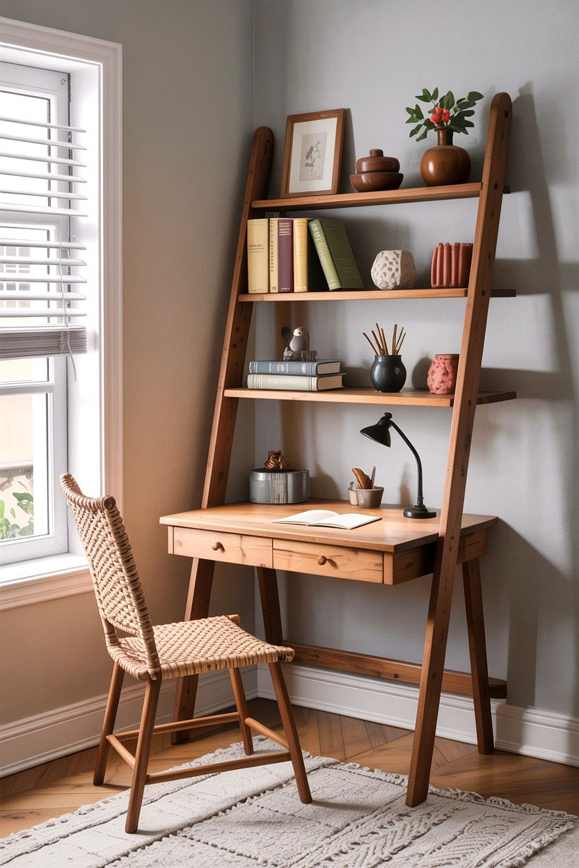 Ladder Corner Desk - 30 bedroom corner desk ideas