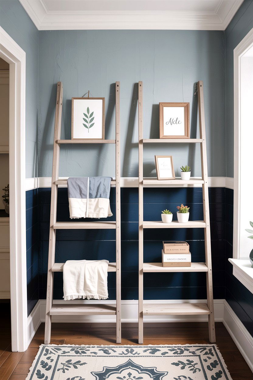 Ladder Shelf Room Partition - 30 bedroom shelf dividers