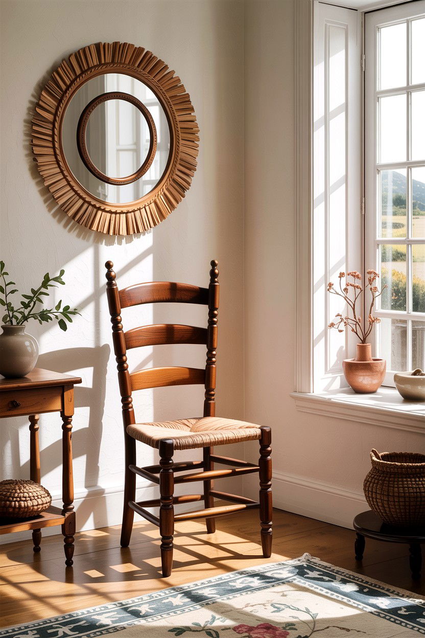 Ladder back chair - 30 living room Provence furniture ideas